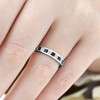 Pompeii3 1 Ct Princess Cut Blue Sapphire & Diamond Ladies Wedding Ring 14k White Gold - 4 of 4