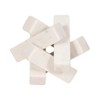Decorative Object Stone Marble Interlocking Design, Modern Glam Accent for Home, Office, Bedroom, and Living Room Display - 4" White - 4 of 4