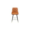 Meridian Furniture,Portnoy Cognac Vegan Leather Counter/Bar Stool, Set of 2 - 2 of 4