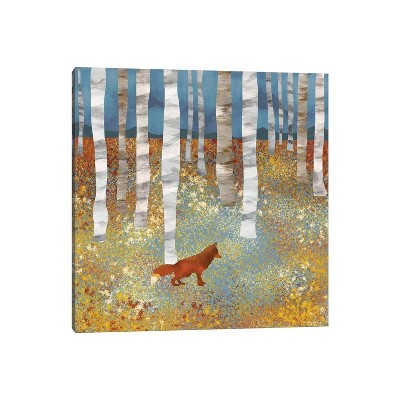 iCanvas Autumn Fox by SpaceFrog Designs Canvas Print Wall Art