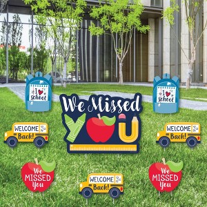 Big Dot of Happiness We Missed You - Yard Sign and Outdoor Lawn Decorations - Back to School Classroom Yard Signs - Set of 8 - 1 of 4