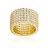 Slickblue Stylish Women’s Wide Pave Cubic Zirconia Ring Contemporary Jewelry 22.5 ct., Multiple Size & Color Options - 2 of 4