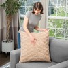 HGTV Art Deco Brushed Faux Fur Pillow Snowbound 14 x 20 inches - 3 of 4