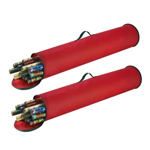 Hastings Home Set of 2 Wrapping Paper Storage Bags - Holds Up to 25 Rolls of Gift wrap - 1 of 4