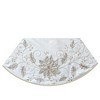 Kurt Adler 54" Ivory Holly Tree Skirt - 3 of 4