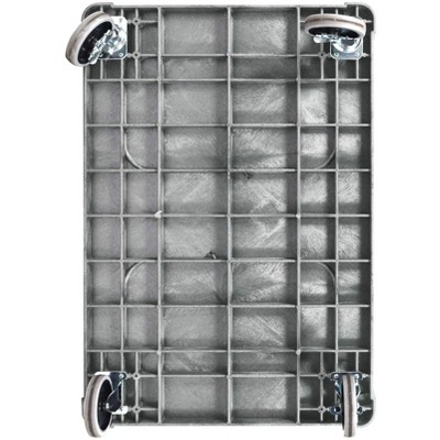 Gray Extra Large Heavy-Duty 2 Shelf Utility Cart