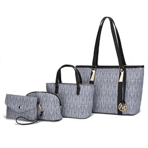 MKF Collection Marimar  M Signature Vegan Leather Women’s Tote – 4 Pcs set Handbag by Mia K - 1 of 4