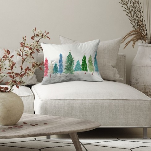 Christmas Trees By Pi Holiday Collection - 20 X 14 Throw Pillow -  Americanflat : Target