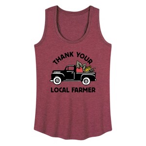 Women's - Instant Message - Thank Your Local Farmer Graphic Racerback Tank - 1 of 4
