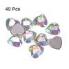 Unique Bargains Craft Embellishments Acrylic Heart Rhinestone Flat Back Gems 40 Pcs - 3 of 4