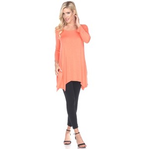 Women's 3/4 Sleeve Makayla Tunic Top with Pockets - White Mark - 1 of 3
