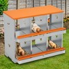 Metal Chicken Nesting Boxes, Two-Tier Chicken Egg Laying Box with 6 Compartments Large Vented Holes Chicken Coop - 3 of 4