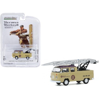1972 Volkswagen Double Cab Pickup Ladder Truck "Ringwell Telephone Company" "Norman Rockwell" Series 3 1/64 Diecast Model Car by Greenlight
