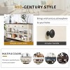 Vintage Console Entryway, Wooden Sofa Table with 3 Drawers and 2-Tier Open Storage Shelf - 3 of 4