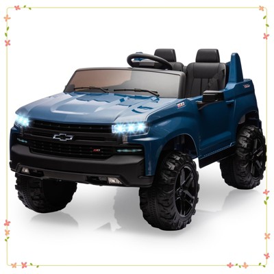 24V 2-Seater Truck Licensed Chevrolet Silverado Ride On Car Toy w/Parent Remote Control