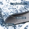 Acekool Washable Geometric Area Rug, Soft Low Pile, Foldable, Non Slip, Entryway Bedroom Living Room, Black Gray Blue Brown Multiple Sizes - 4 of 4