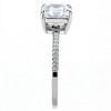 Slickblue Polished Stainless Steel Engagement Ring with Clear Cubic Zirconia - Women's CZ Pave Ring, Size 5-10 - 2 of 4