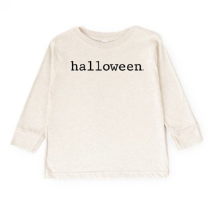 Halloween Typewriter - Toddler Long Sleeve Graphic Tee and Youth Long Sleeve Graphic T-Shirt - 1 of 3