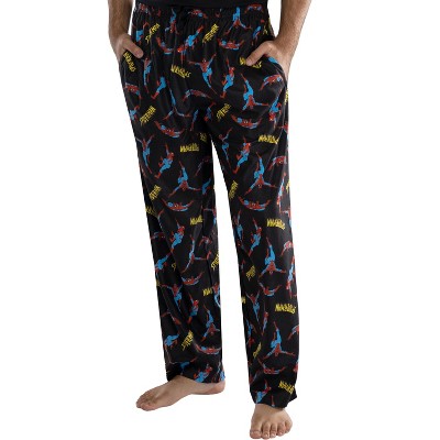 Marvel Comics Men's Spiderman Comic Allover Print Loungewear Pajama ...