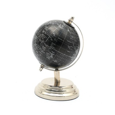 TopComfy Decorative Object Tabletop Globe on Aluminium Base for Elegant Home Office Decor, Gold, 3.5"*3"*6"