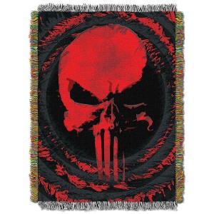 Northwest Marvel's Punisher, 'Center Target' Woven Tapestry Throw Blanket 48" x 60" - 1 of 1