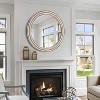 Wooakway 24"H Antique Natural Wood Round Beaded Wall Mirror Rustic Decor for Bedroom Bathroom Living Room - 3 of 4