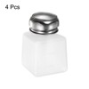 Unique Bargains Makeup Remover Nail Polish Push Down Alcohol Dispenser Bottles 4 Pcs 100ML(3.4oz) White - 3 of 4
