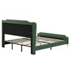 CAVINAS Bed Frame with Wingback Headboard,King Leather Platform Bed Frame with Footboard,Sturdy Platform Bed with Wooden Slats Support - 4 of 4