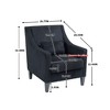Modern Accent Armchair, Upholstered Comfy Corduroy Single Sofa Chair With Concave Armrests And Wood Legs - 2 of 4