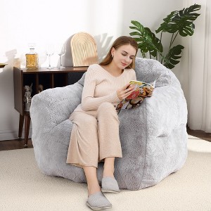 Large Bean Bag Chair for Adults, Lazy Sofa Upholstered Floor Sofa Soft Plush Chair Bean Bag Couch for Living Room Bedroom - 1 of 4