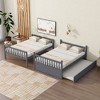 NicBex Full Over Fulll Bunk Bed with Trundle and Guardrail,Twin Loft Bed with Ladder and Converts to 2 Full Size Beds,Bunk Beds for Bedroom - 4 of 4