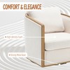 TIRAMISUBEST Swivel Barrel Chair, Comfortable Accent Sofa Chair for Living Room, Swivel Club Chair, Arm Chair for Hotel, Bedroom, Lounge (Beige) - 4 of 4