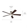 Kichler Lighting Lucian Elite Xl 1 - Light Ceiling Fan in  Brushed Nickel - 2 of 4