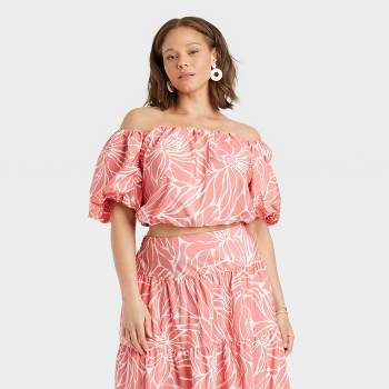 Women's Balloon Off the Shoulder Blouse - A New Day™