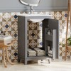 MAYEERTY 20 Inch Modern Small Bathroom Vanity Cabinet With Ceramic Basin and Soft-Close Door, 20*14.5*33.3 Inches - 2 of 4