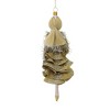 Italian Ornaments 6.5 Inch Cora In Gold Ruffled Skirt Diva Shopping Ladies Style 5Th Avenue Tree Ornaments - 2 of 3