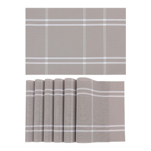 REGALWOVEN PVC Non-Slip Heat-Resistant Washable Table Placemat 18 x 12 Inch 6 Pcs - 1 of 4