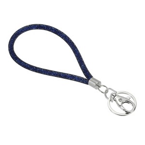 Unique Bargains Crystal ID Card Wristlet Bling Keychain Lanyards with Metal Clasp - 1 of 4