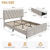 King Size Beige Bed Frame, Upholstered Platform Bed Frame with Storage Drawers, Mattress Foundation, Solid Wooden Slats Support, No Box Spring Needed - 2 of 4