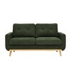 67.7'' Mid-Century Modern Loveseat Tufted Sofa with Wooden Legs and Polyester Upholstery for Living Room or Lounge-The Pop Home - 2 of 4