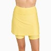 Calypsa Women's Plus Size Chlorine Resistant Short A-line Swim Skort - 4 of 4