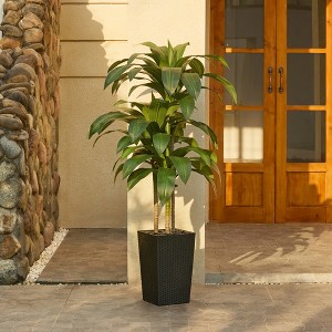 5-6ft UV & Sunproof Artificial Dracaena Tree for Indoor/Outdoor - Faux Silk Plant in Tall Planter, Tall Faux Tree for Home & Garden Decor - 1 of 4