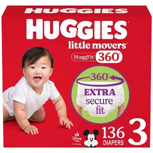 Huggies Little Movers HuggFit 360 Diapers - 1 of 4