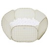 3 Sprouts Recycled Fabric Ball Pit - Gingham Beige - 3 of 4