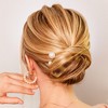 Unique Bargains Women's Metal Long Duckbill Hair Clips Gray Yellow 5.31"x0.83"x1.18" 2 Pcs - 2 of 4