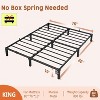 Homhougo Bed Frame, Sturdy Metal Platform with Durable Iron Slat Support and Legs, Twin Size 6 Inch Height, Easy Assembly, Storage Space Under Bed - 2 of 4