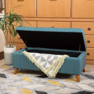 CAVINAS 38" Traditional Style Storage Ottoman Bench,Lift-Top Footstool with Hidden Compartment, Ottoman with Storage for Living Room,Office - 1 of 4