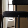 Sapphtopaz Modern Bar Stools Teddy Upholstered Dining Chairs Bar Chair with Metal Base Counter Height Stools for Kitchen Island - 2 of 4