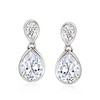 Ross-Simons 3.70 ct. t.w. CZ Jewelry Set: Drop Earrings and Pendant Necklace in Sterling Silver Size 16 - 4 of 4