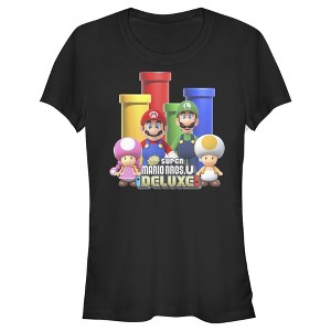 Juniors Womens Nintendo Super Mario Bros. U Deluxe T-Shirt - 1 of 3